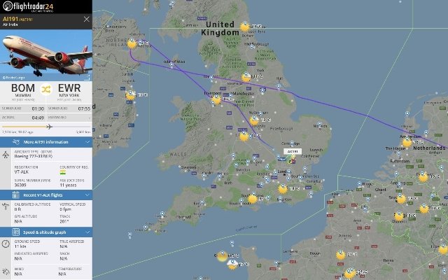 Bomb threat forces AI's Mumbai-Newark flight to land in UK Bomb threat forces AI's Mumbai-Newark flight to land in UK