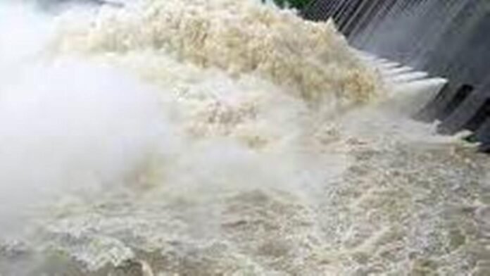 Flood Water released from Hirakud Dam