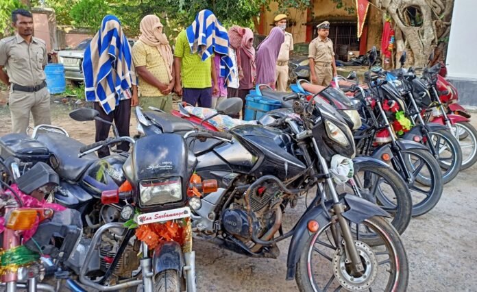 Ganjam Police Cracks a Bike-Lifter Racket;19 Bikes Recovered