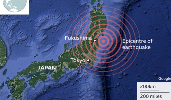 earthquake in Japan tsunami-alert