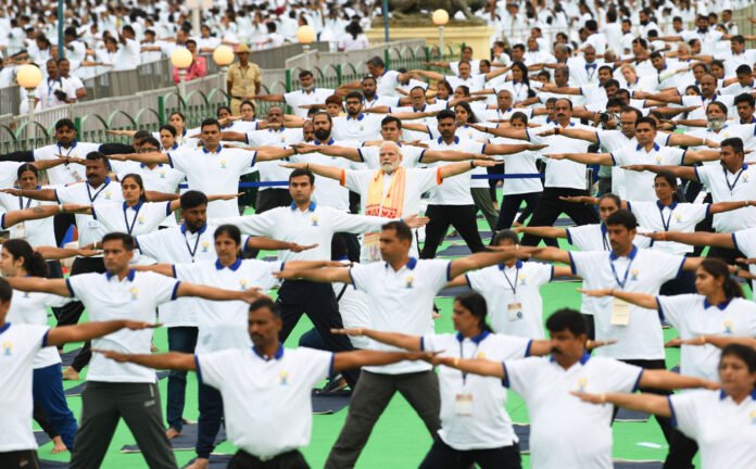 Mass Yoga Demonstrations at 75 Iconic Locations Across The Country: PM Modi At Mysore Palace Ground
