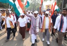 Union Minister Dharmendra Pradhan Joins ‘ ‘Ekta Padayatra’ In Sambalpur Union Minister Dharmendra Pradhan Joins ' 'Ekta Padayatra' In Sambalpur