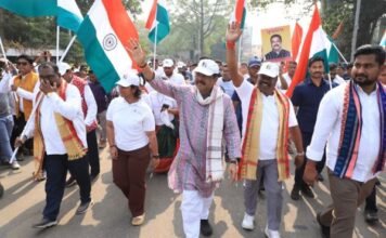 Union Minister Dharmendra Pradhan Joins ‘ ‘Ekta Padayatra’ In Sambalpur Union Minister Dharmendra Pradhan Joins ' 'Ekta Padayatra' In Sambalpur